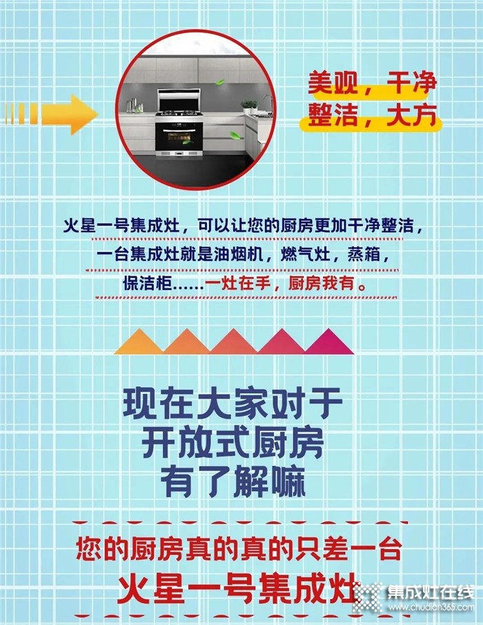 你家的開放式廚房，就差一臺火星一號集成灶啦