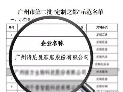 詩尼曼家居入選“全球定制之都”示范企業(yè) 助力中國定制力量走向世界！